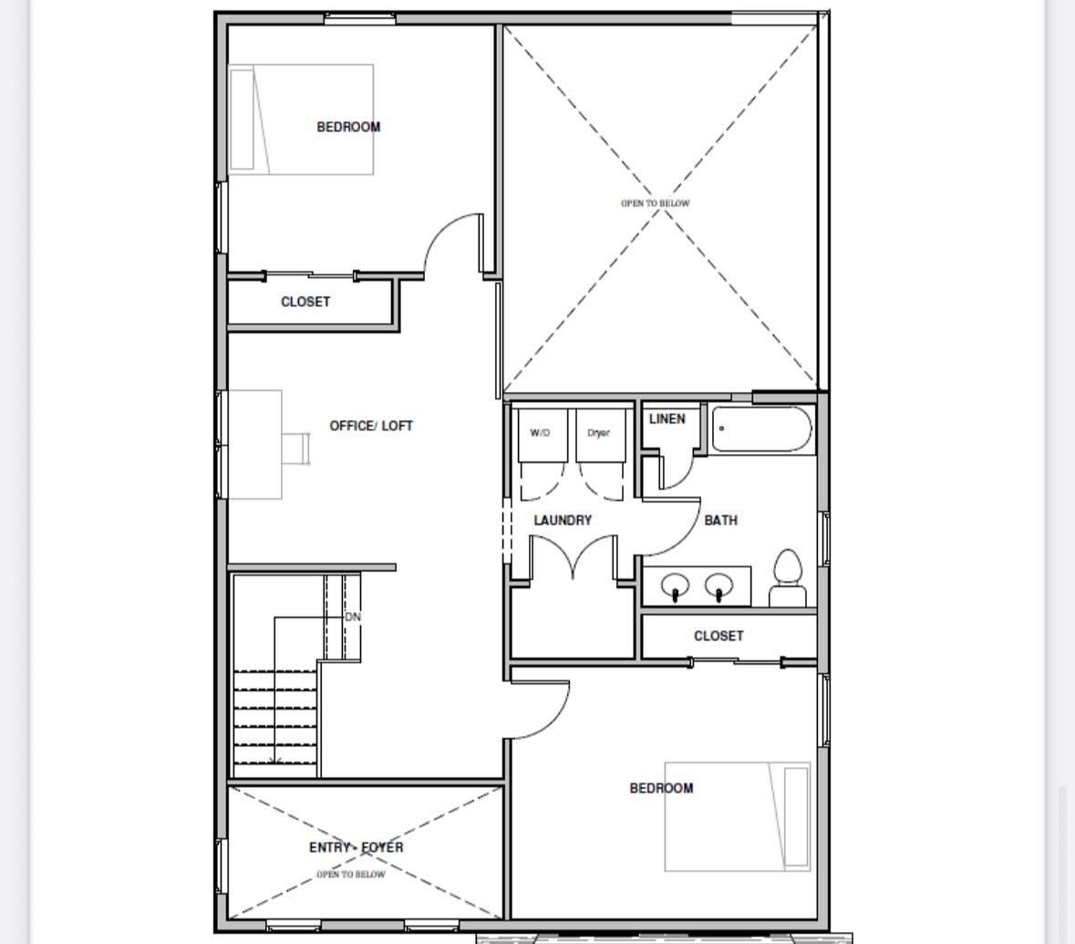 The Ellie &mdash; upper floor plan